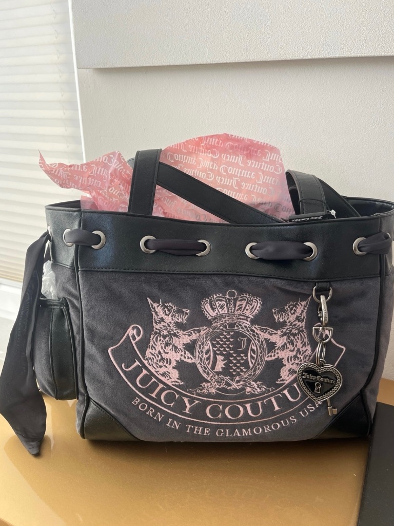 Juicy Couture Daydreamer Gray Pink Scottie Dog 2000s Y2k Uk Release